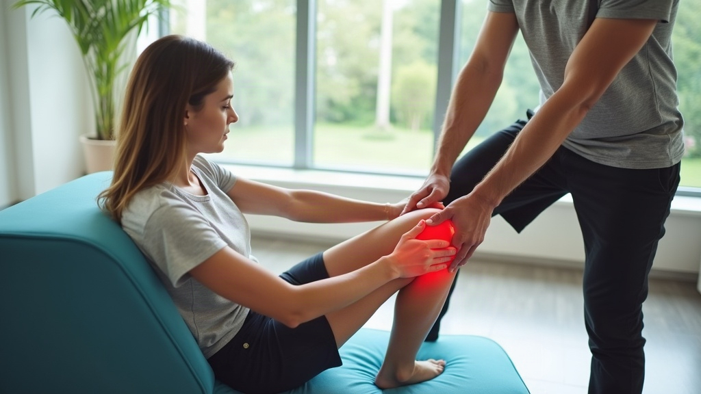 Ćwiczenia rehabilitacyjne przy bólu kolana pod okiem fizjoterapeuty