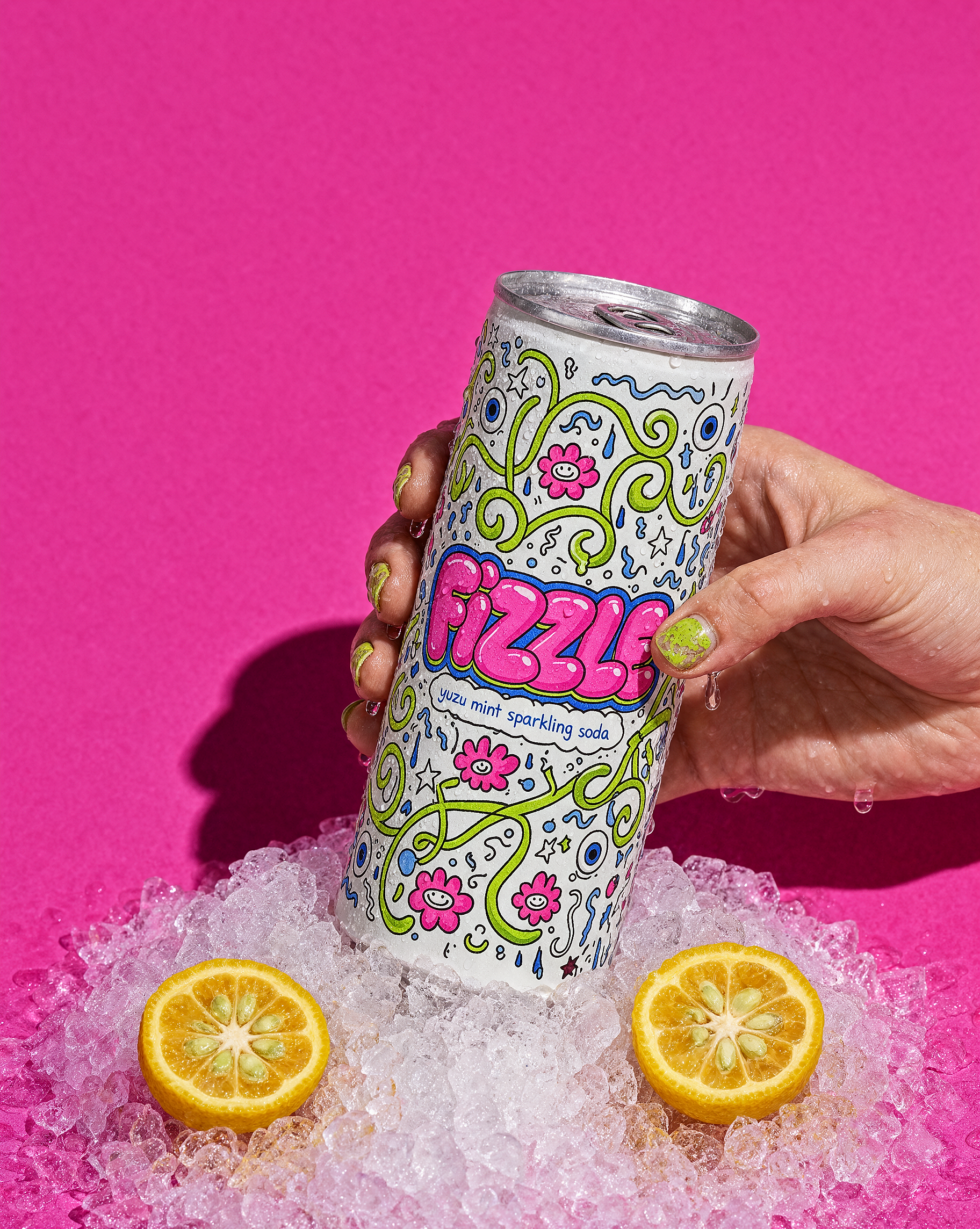 Krea image editing result: Soda Can in Ice