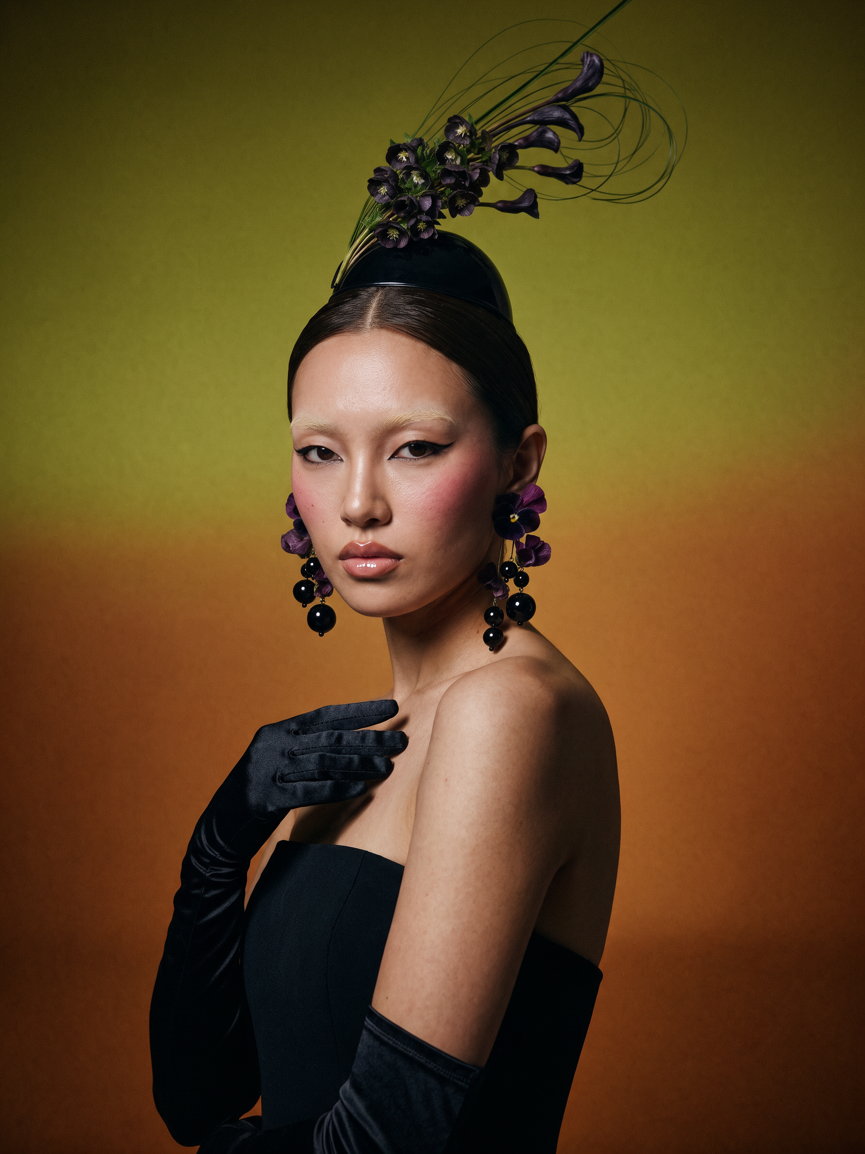 Krea image editing result: Over-the-Shoulder Couture Portrait