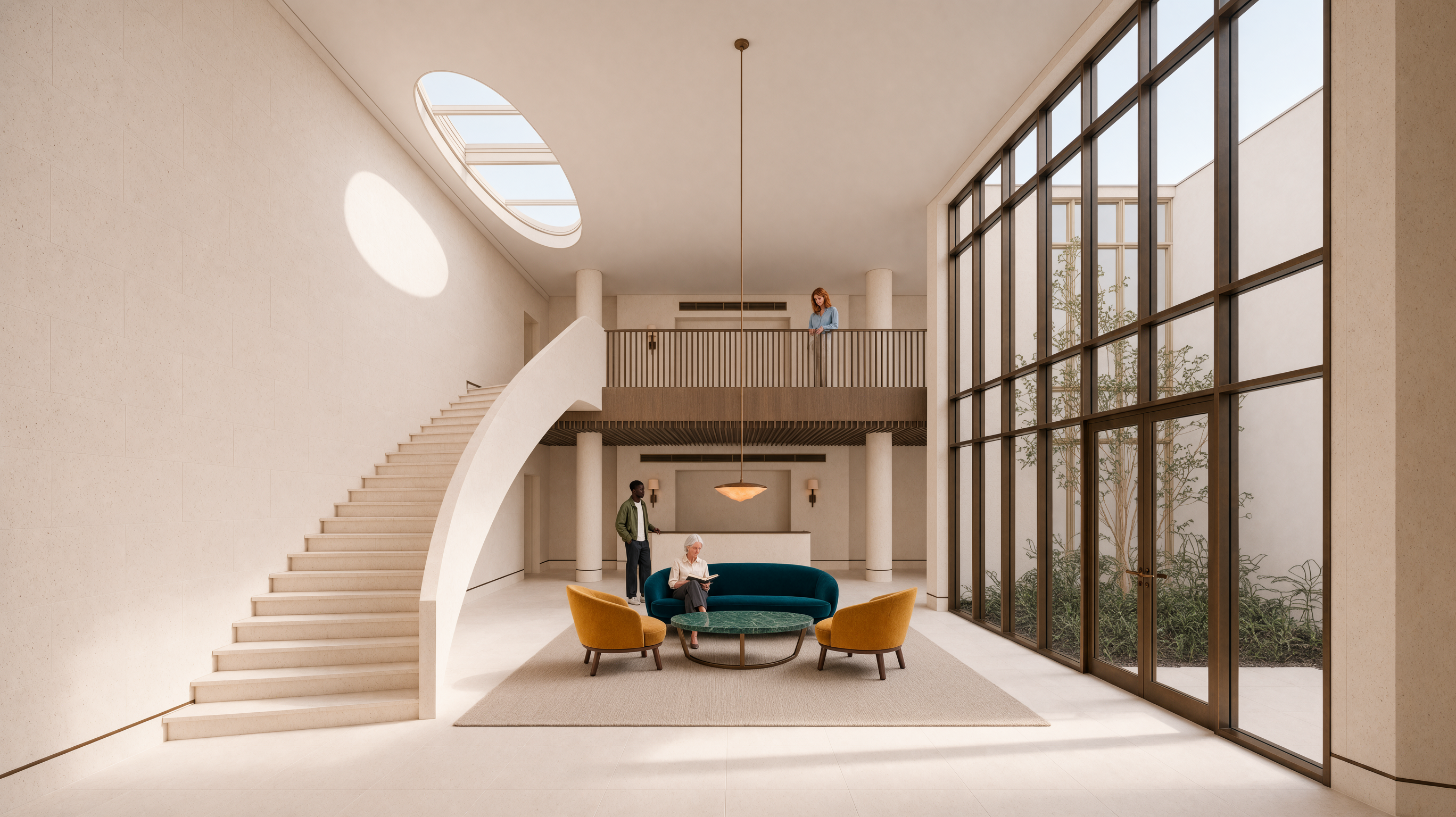 Input 1: Original atrium photograph