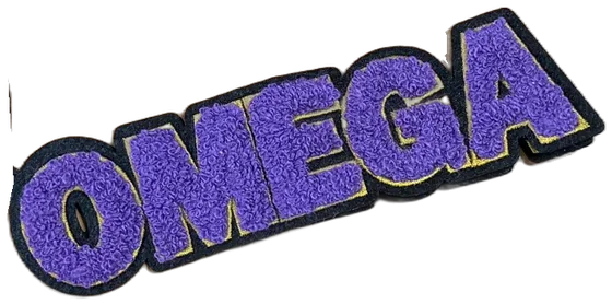 OMEGA chenille letters