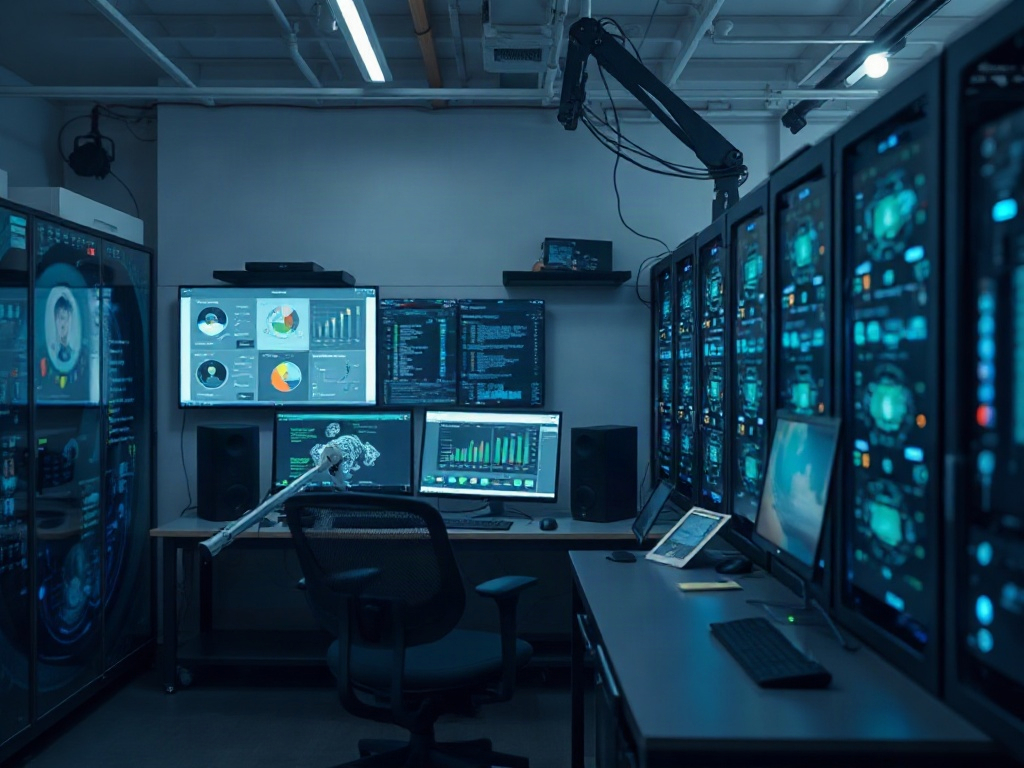 Illustration of home AI labs showcasing self-hosted AI technology growth in 2026