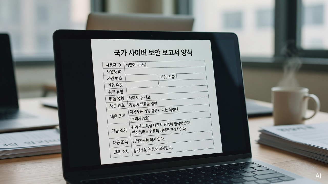 close-up of a laptop screen displaying a government cybersecurity report form