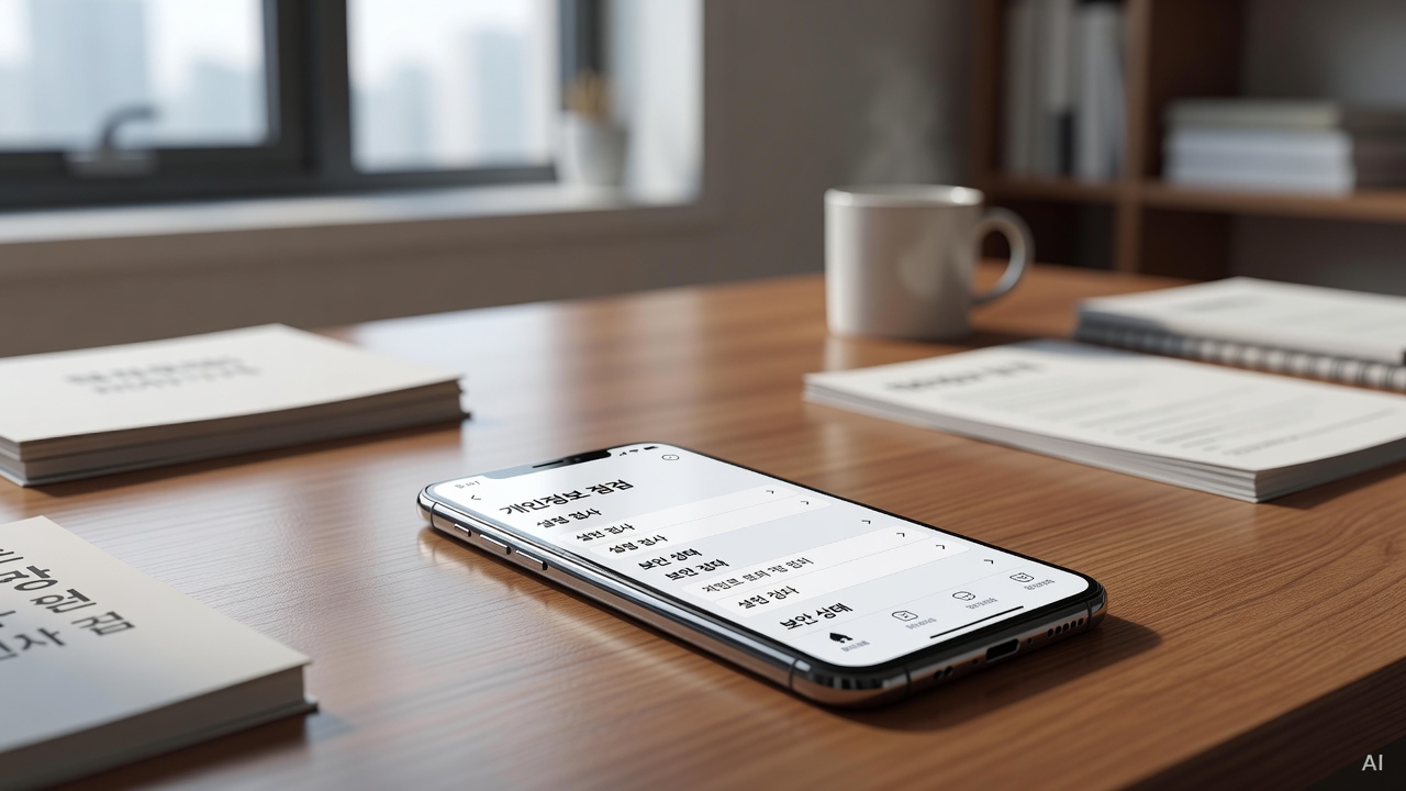 smartphone screen showing a privacy check website on a wooden desk