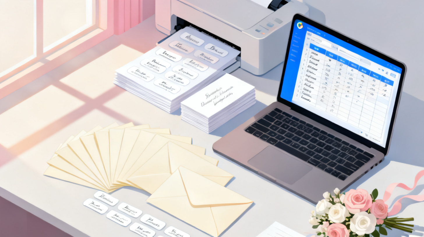 Print Wedding Address Labels from Google Sheets Guest Lists