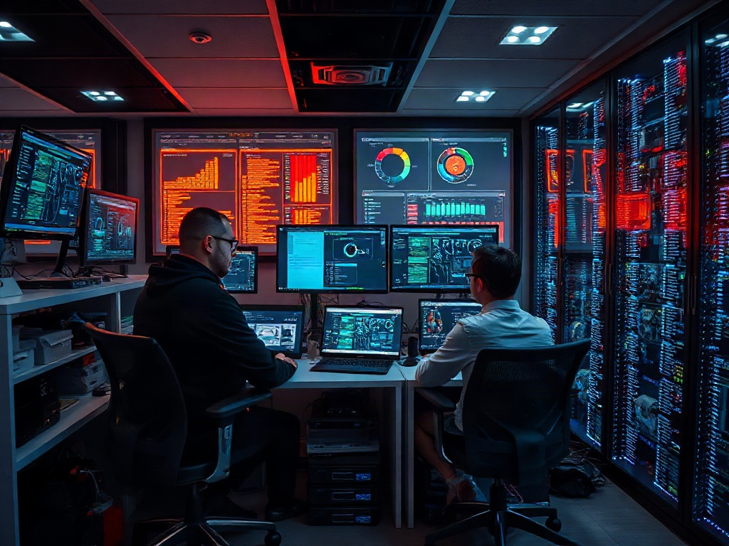 Illustration of volunteers safeguarding user privacy, controlling data access and managing device battery in cybersecurity.