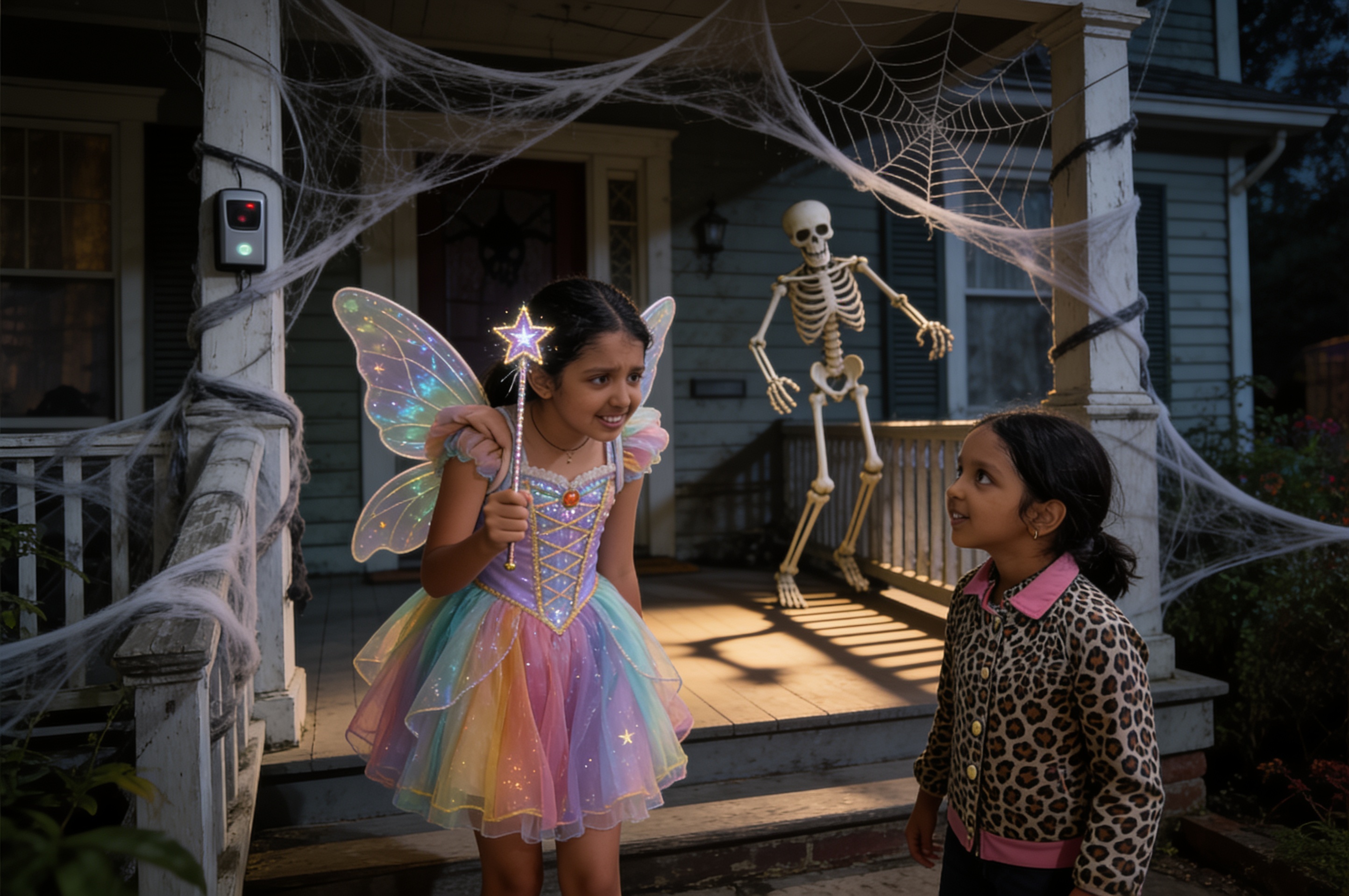 Shreya, Aahana and the Night of Halloween — illustration for page 2