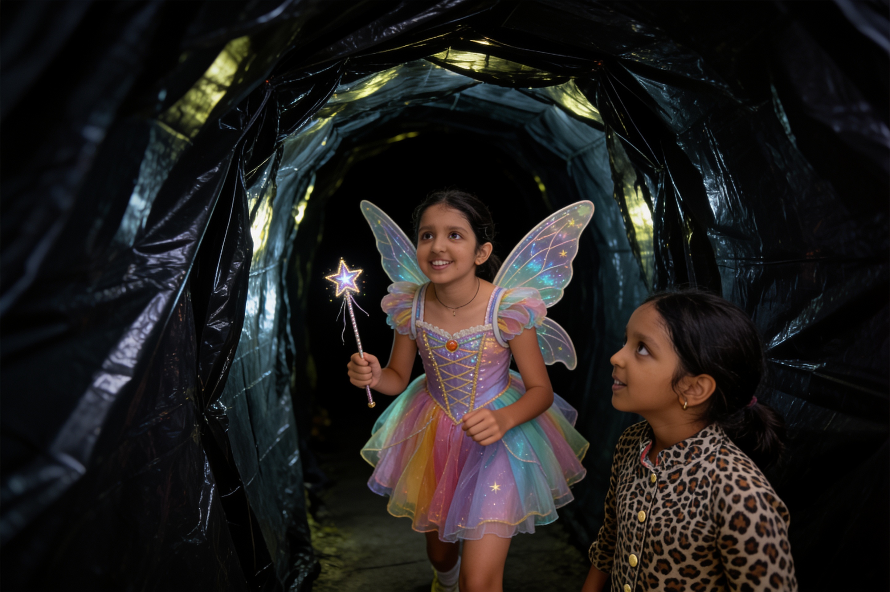 Shreya, Aahana and the Night of Halloween — illustration for page 9