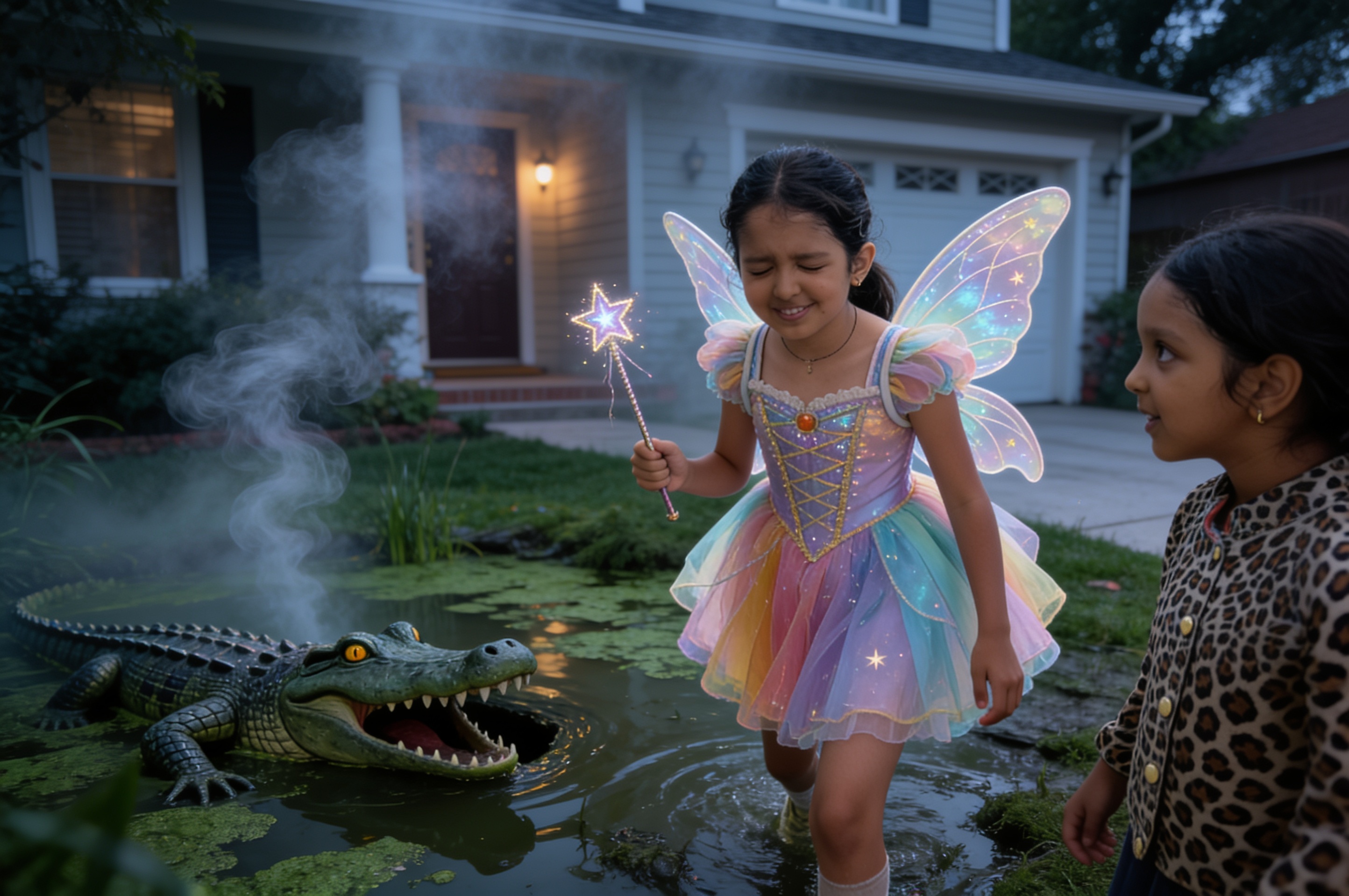 Shreya, Aahana and the Night of Halloween — illustration for page 12