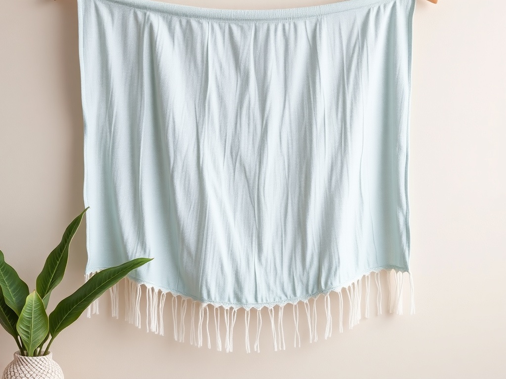 22. Hang a Soft Blue Tapestry