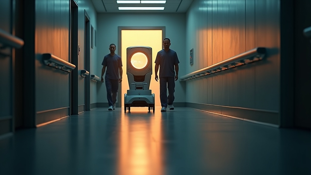 Cirujano realizando una operación que representa el avance en cirugía robótica en Castilla y León, utilizando la consola Da Vinci.