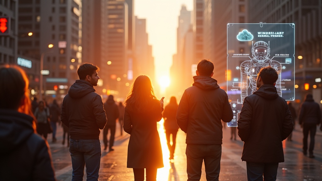 Representación abstracta de la IA en administración pública Aragón, transformando datos en servicios eficientes.