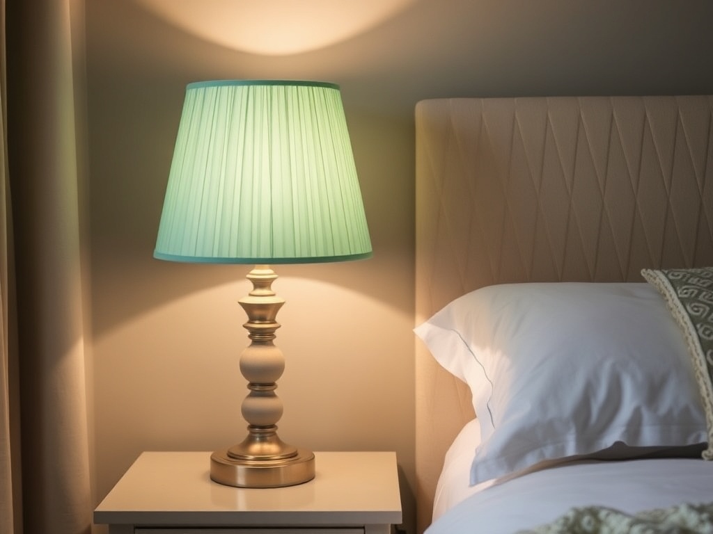 7. Seafoam Green Lampshades