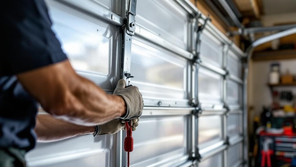 How Much Weight Can a Garage Door Opener Lift? Expert Guide Technician testing garage door balance by hand