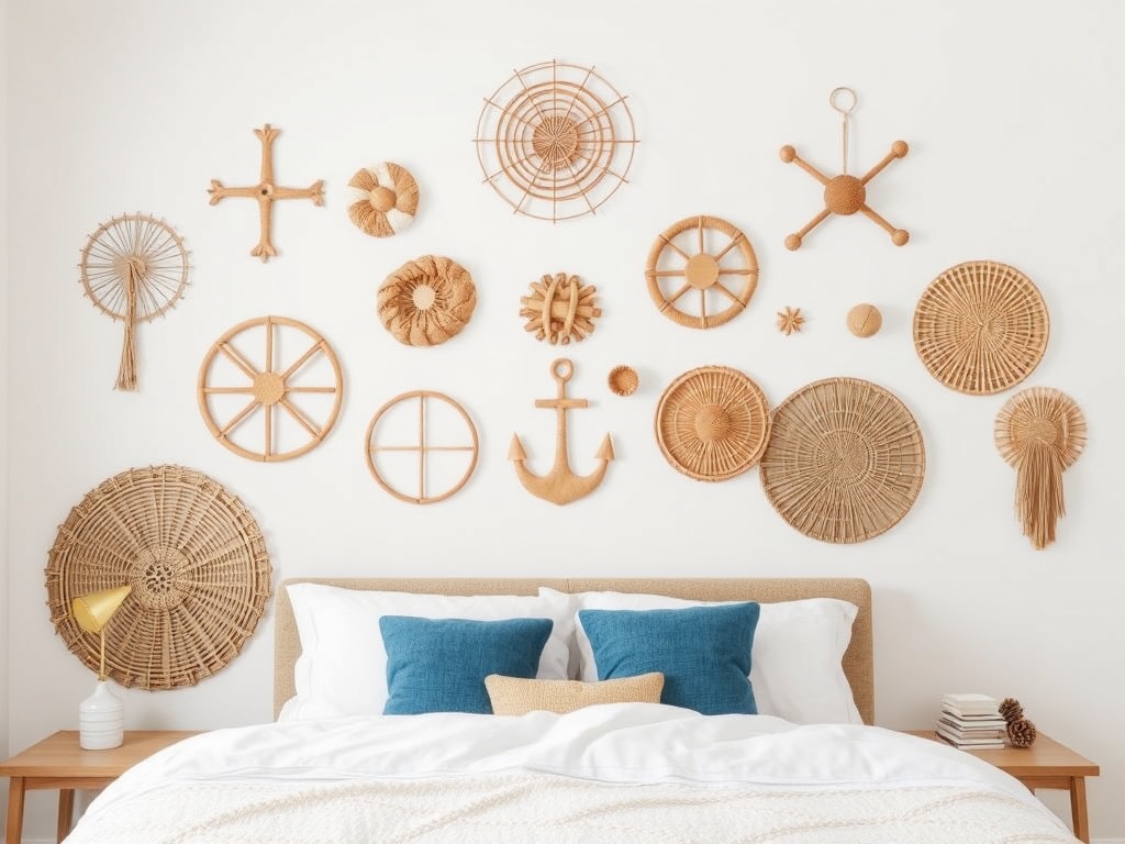 9. Accessorize with Rattan Wall Art