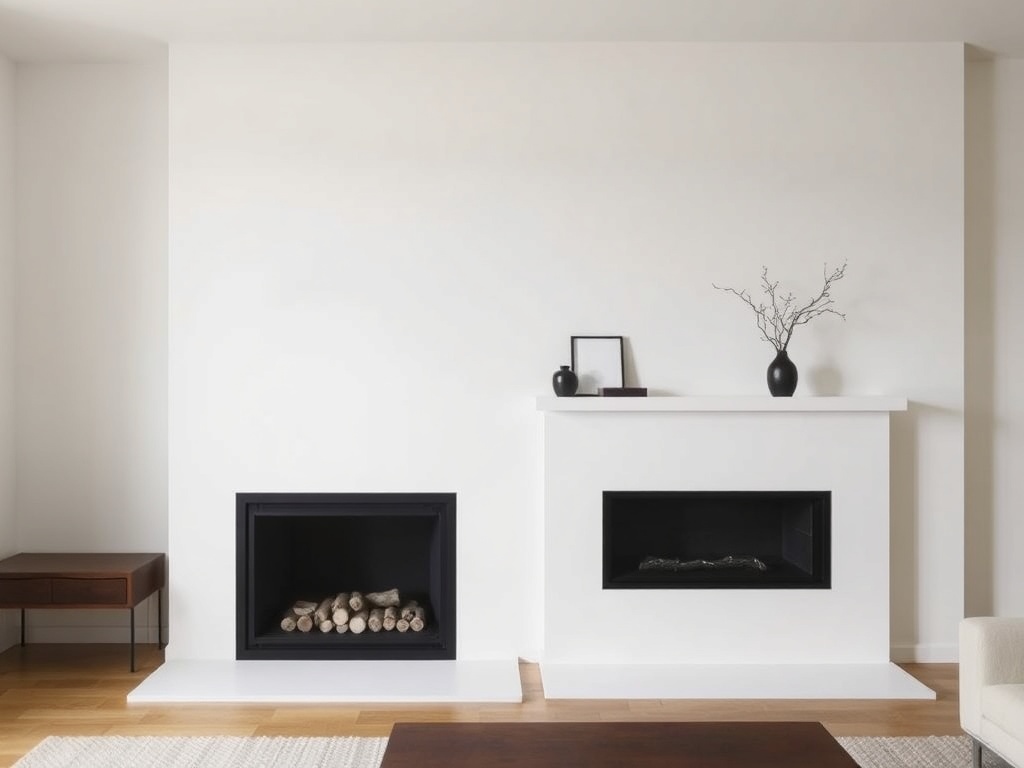 16. Opt for a Minimalist Fireplace