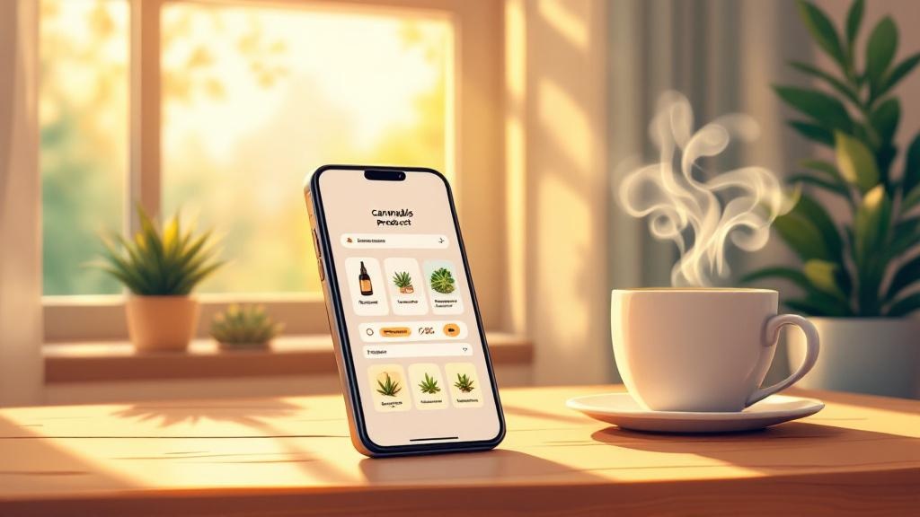 Simple mobile cannabis ordering on smartphone screen