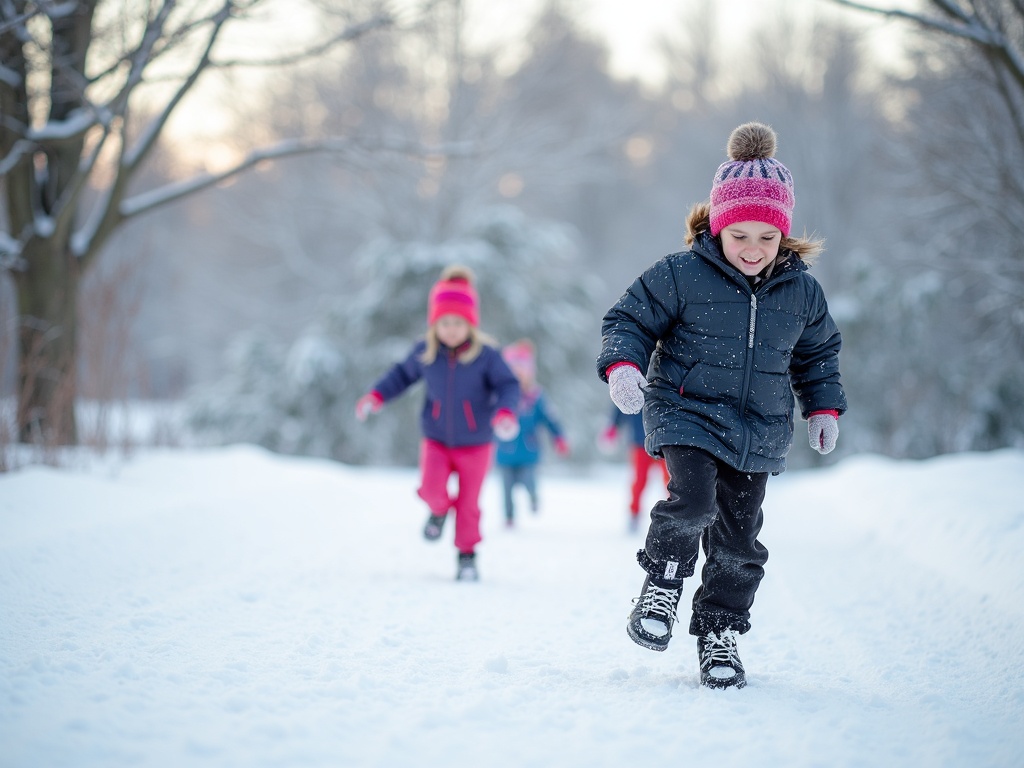 Kids playing inside with energy and laughter