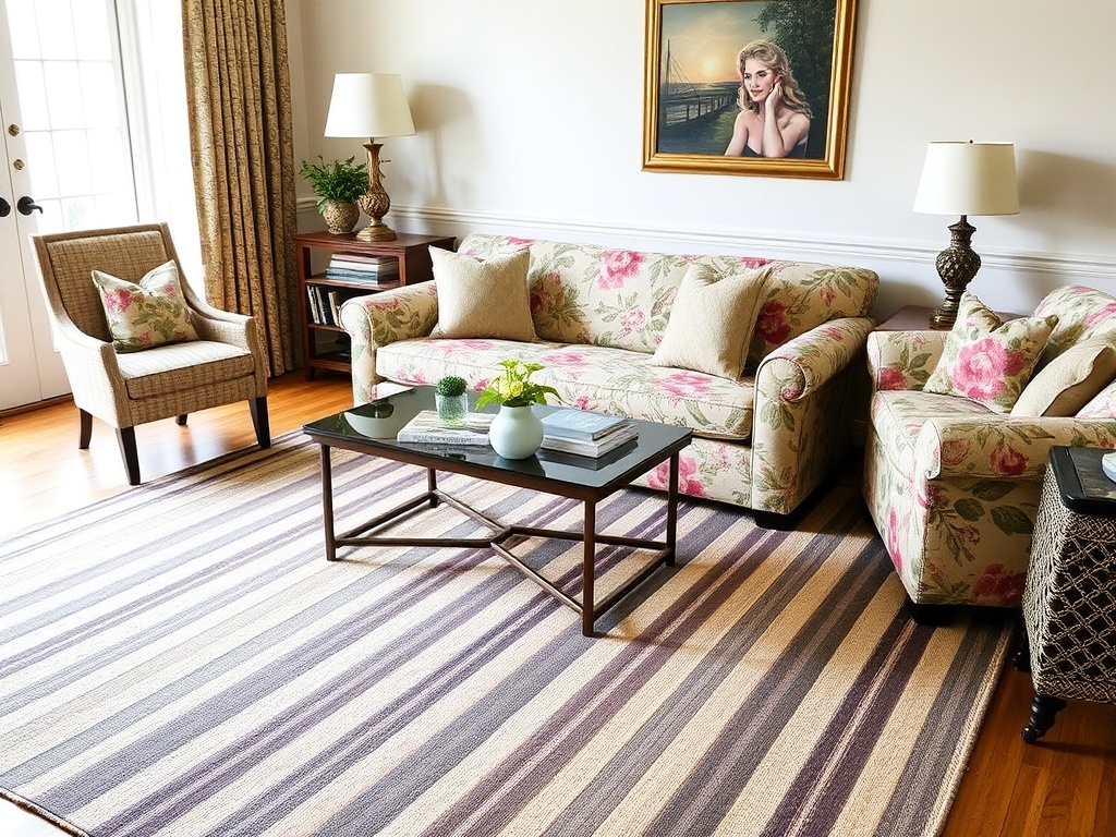 15. Combine Stripes and Florals