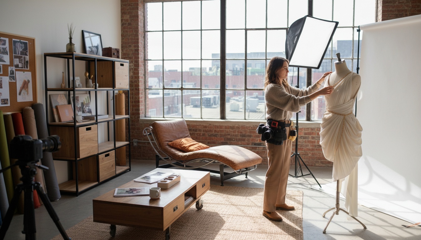 Professional product photography lighting setup