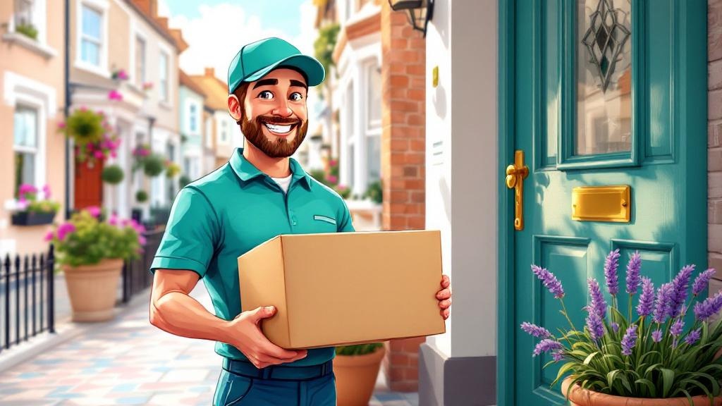 Professional delivery service arriving at Bristol doorstep
