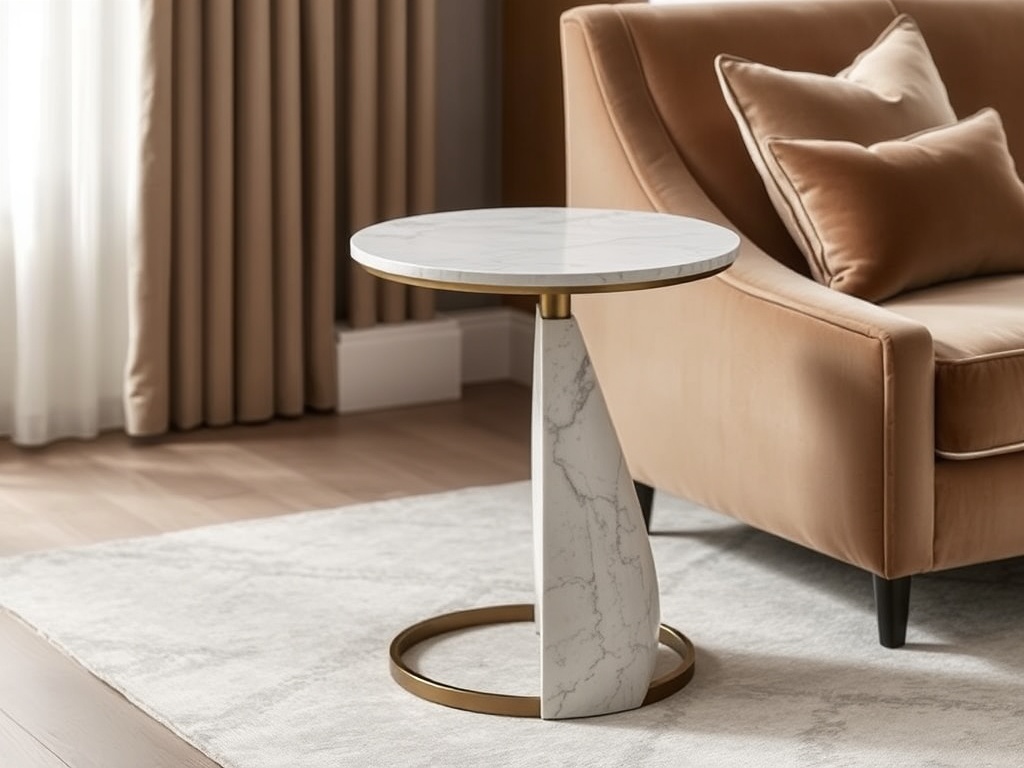 15. Place a Marble Side Table