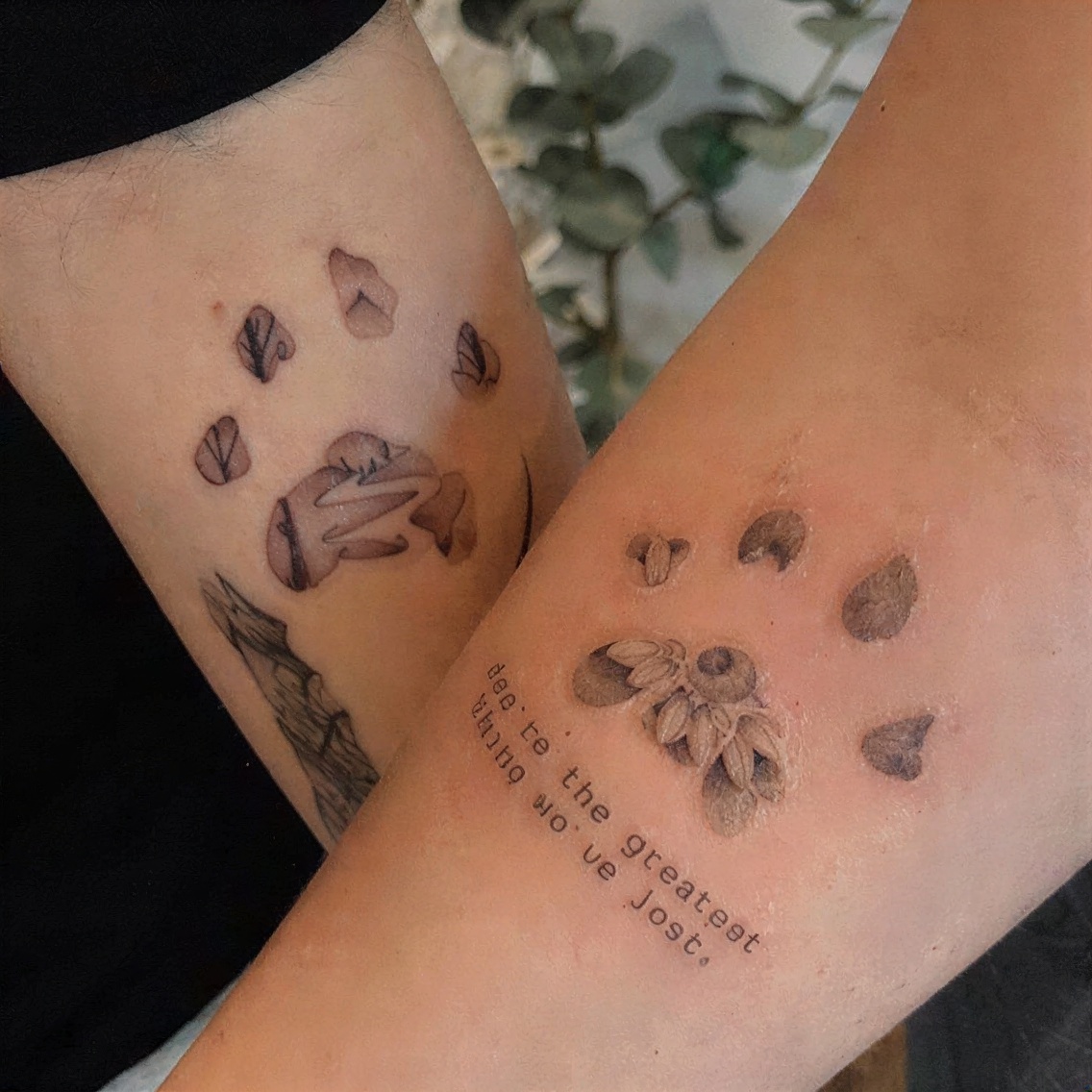 Tiny paw print to include fur family