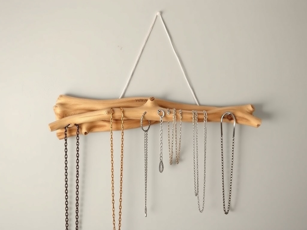 14. Craft a Driftwood Jewelry Holder