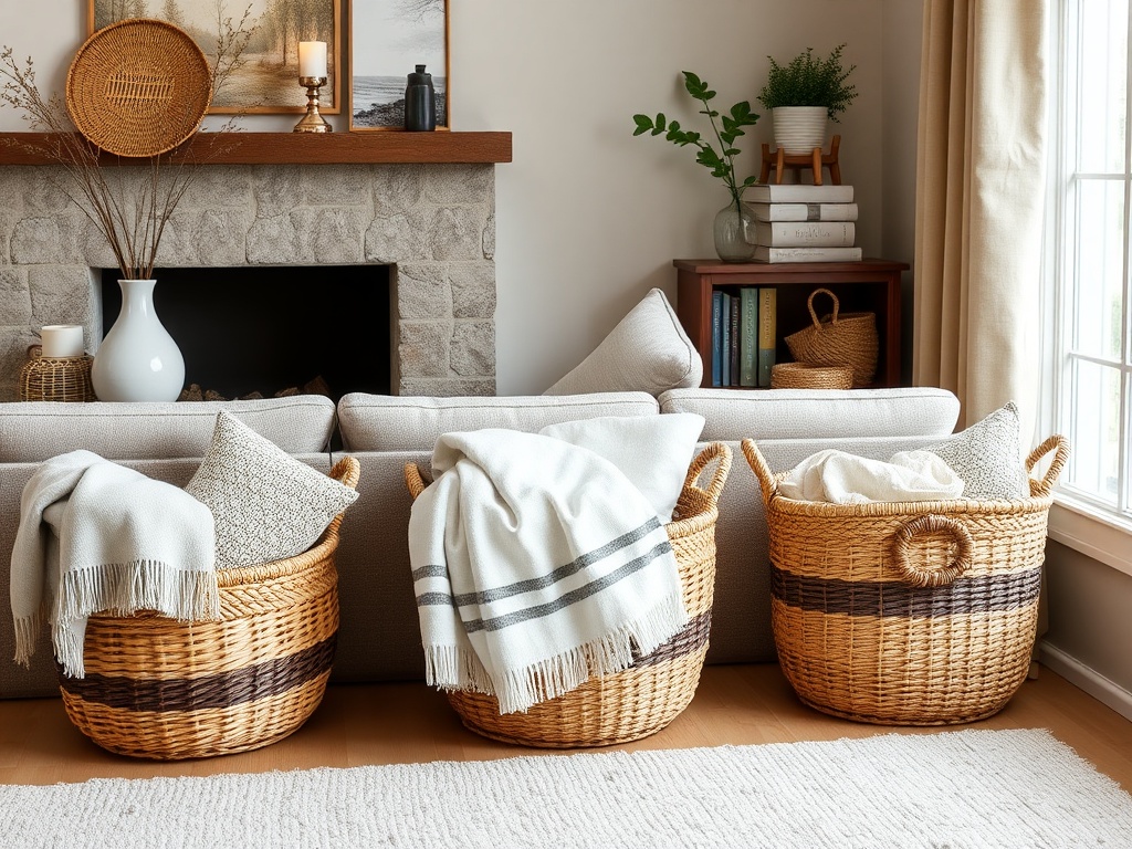 24. Organize with Stylish Baskets