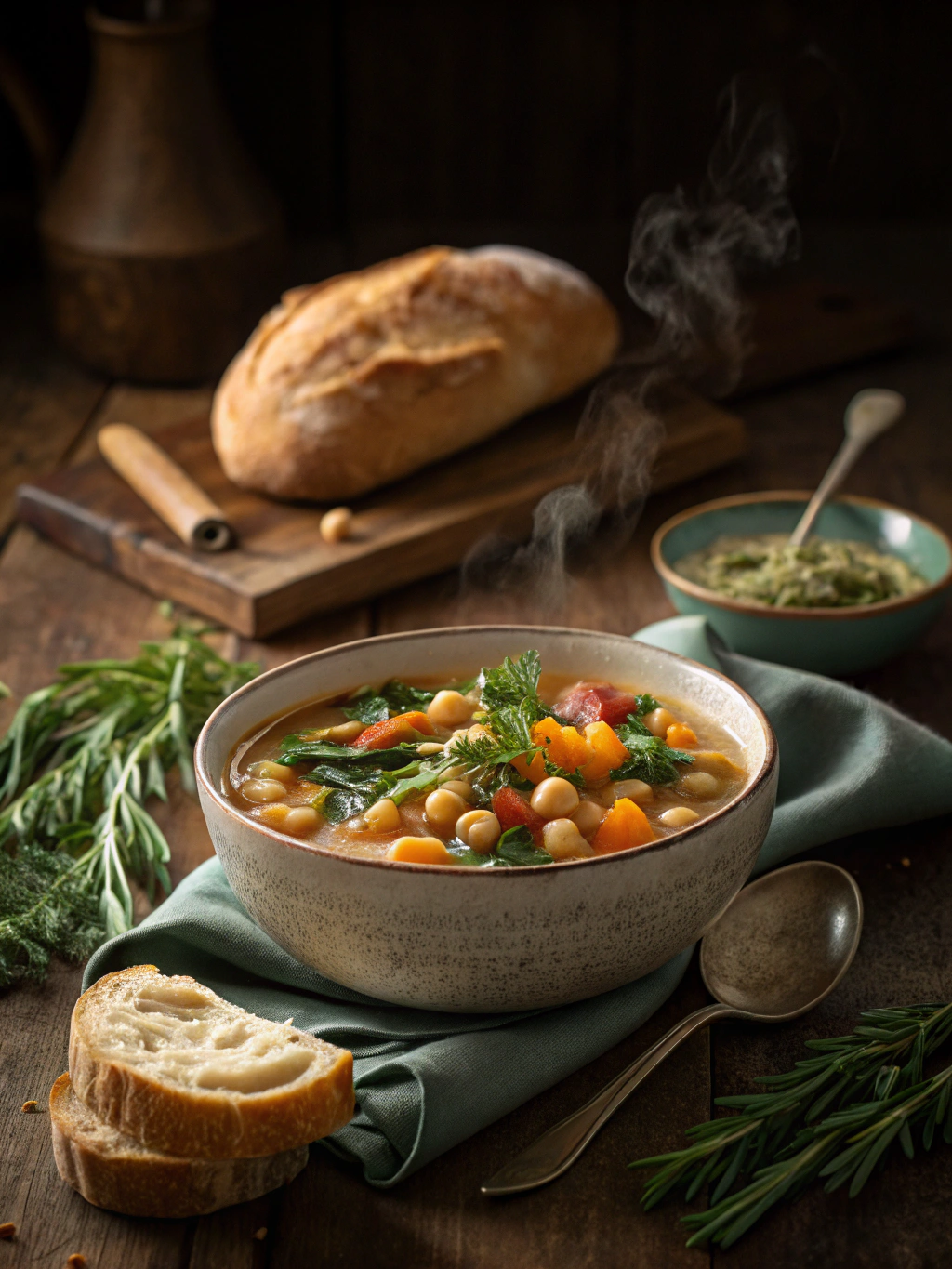 COZY TUSCAN CHICKPEA SOUP