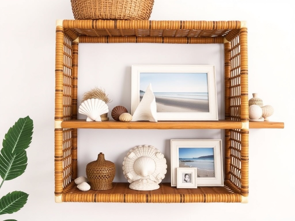 14. Include Rattan Shelving