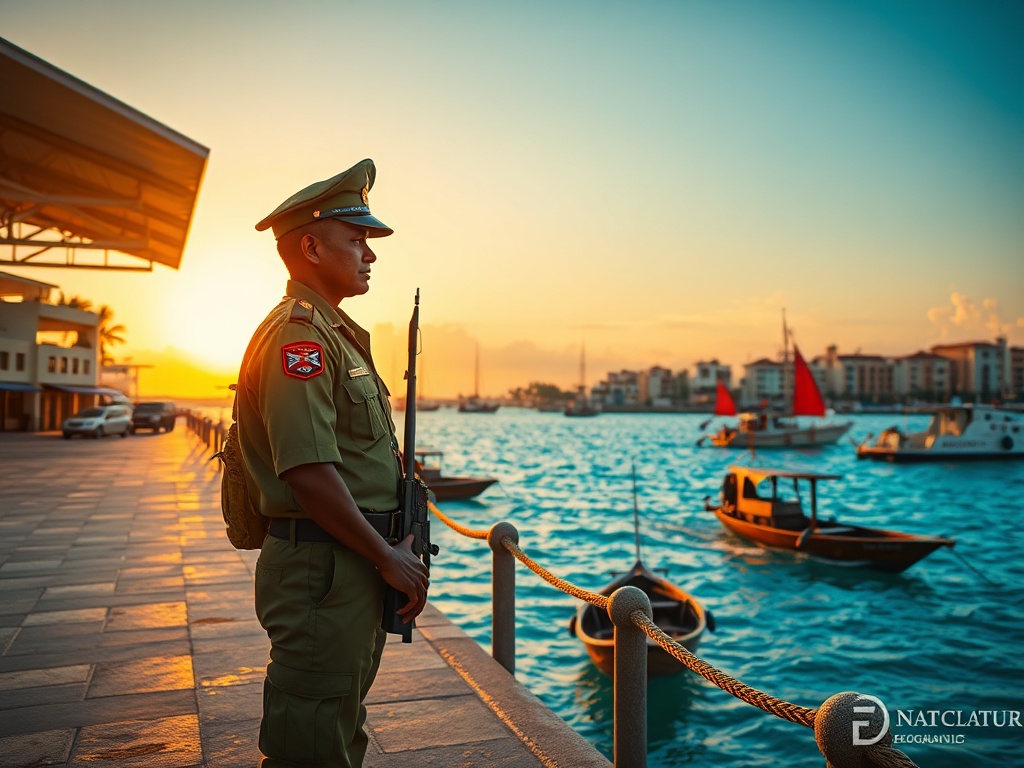 Sunset Watch at Malé Harbor: The Soldier and the Sovereignty Question