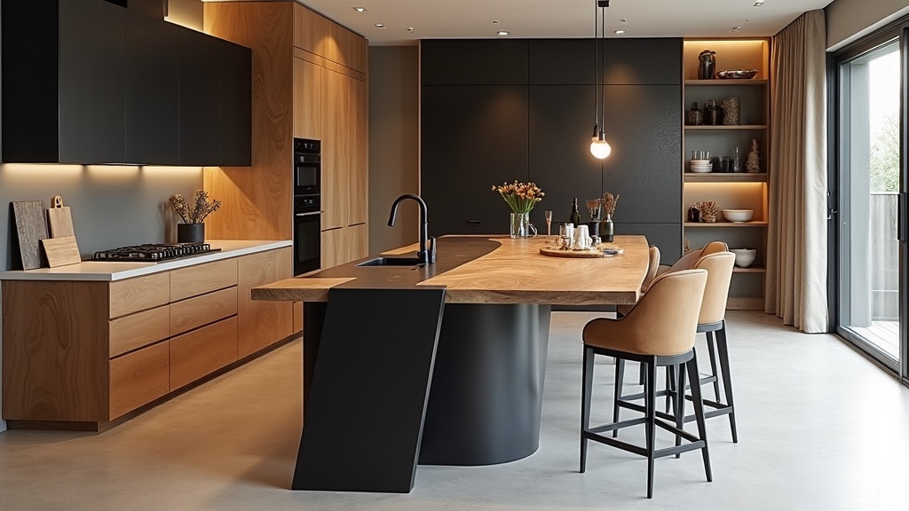 Барная стойка-остров для кухни-гостиной: создайте центр семейных вечеров с стильным дизайном и комфортом