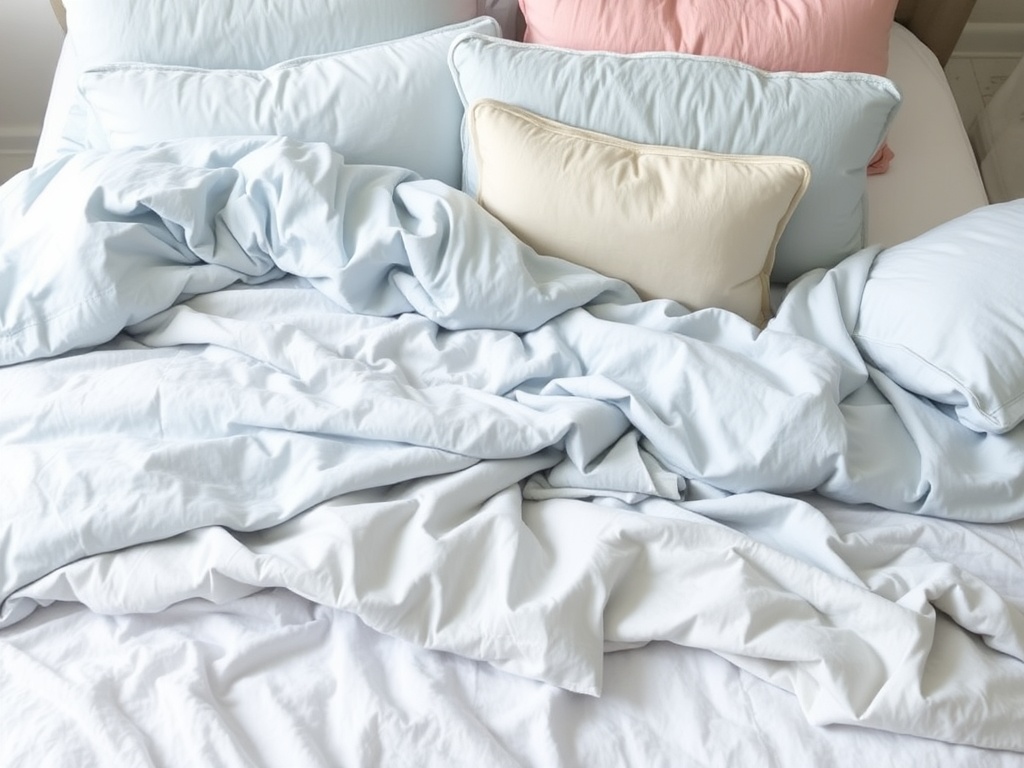 7. Layer with Pale Blue Throws