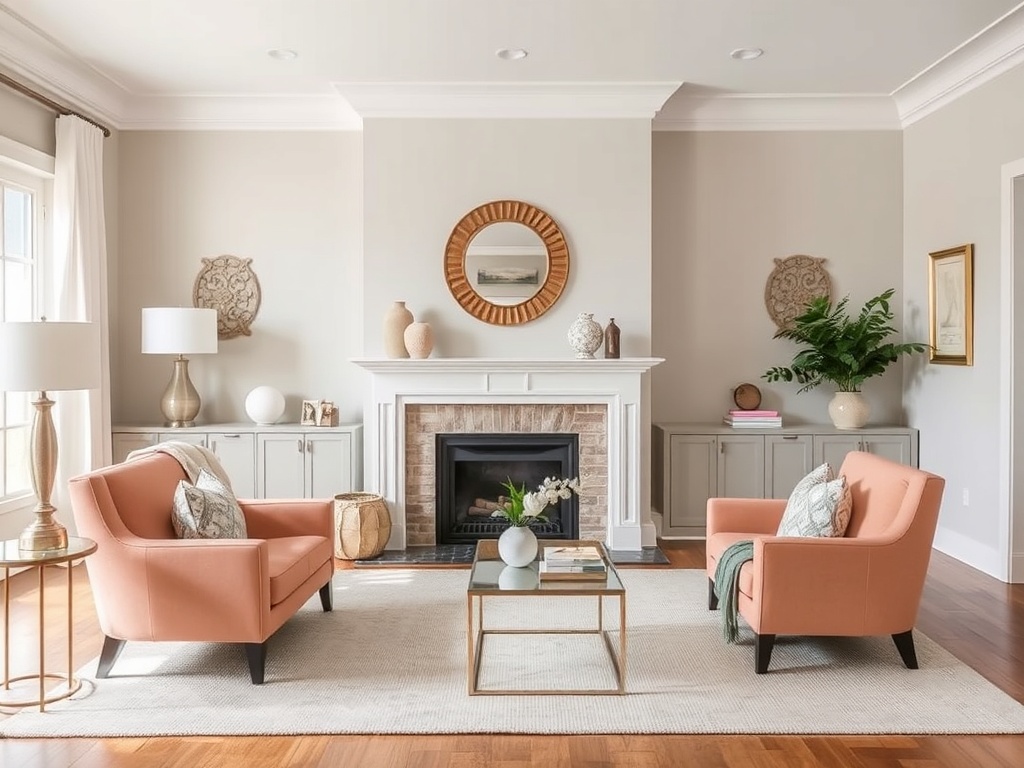 6. Go for Peach Accent Chairs