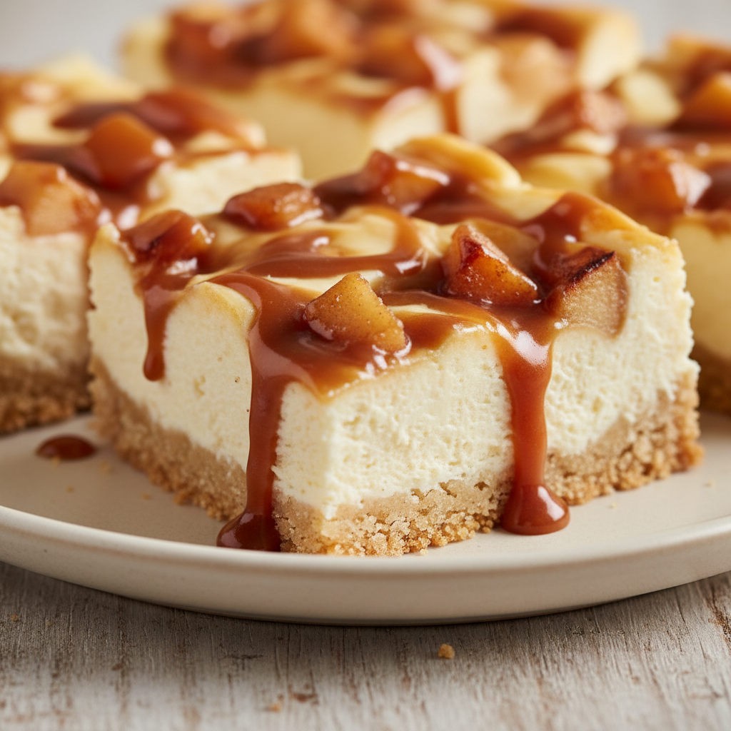 Caramel Apple Cheesecake Bars
