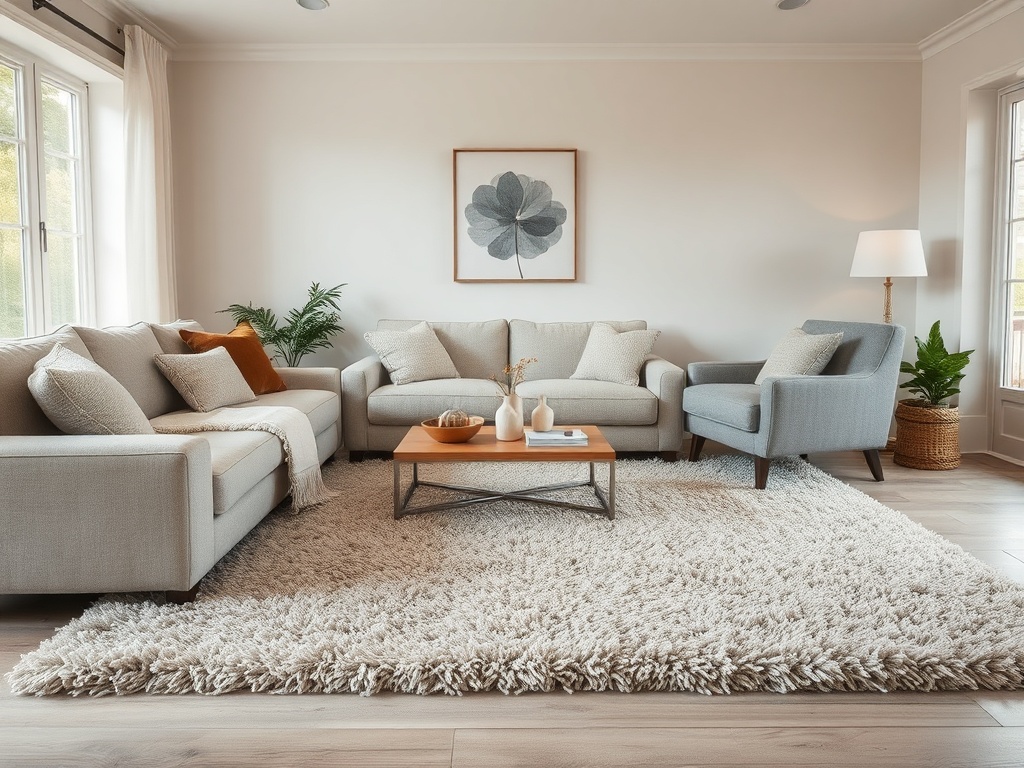 2. Add a Plush Area Rug