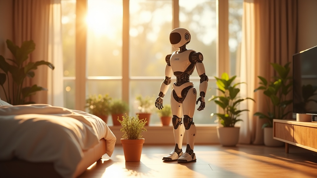 El Robot Humanoide MidOn realizando una tarea doméstica con precisión.