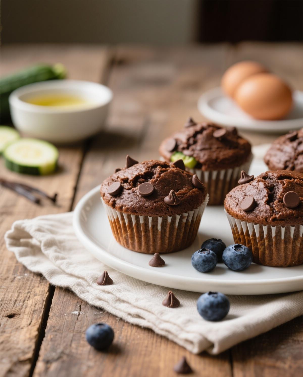 chocolate zucchini muffins