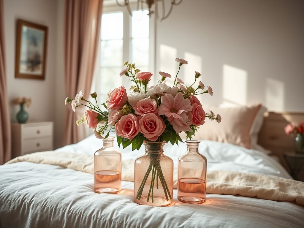 18. Accent with Dusty Rose Vases
