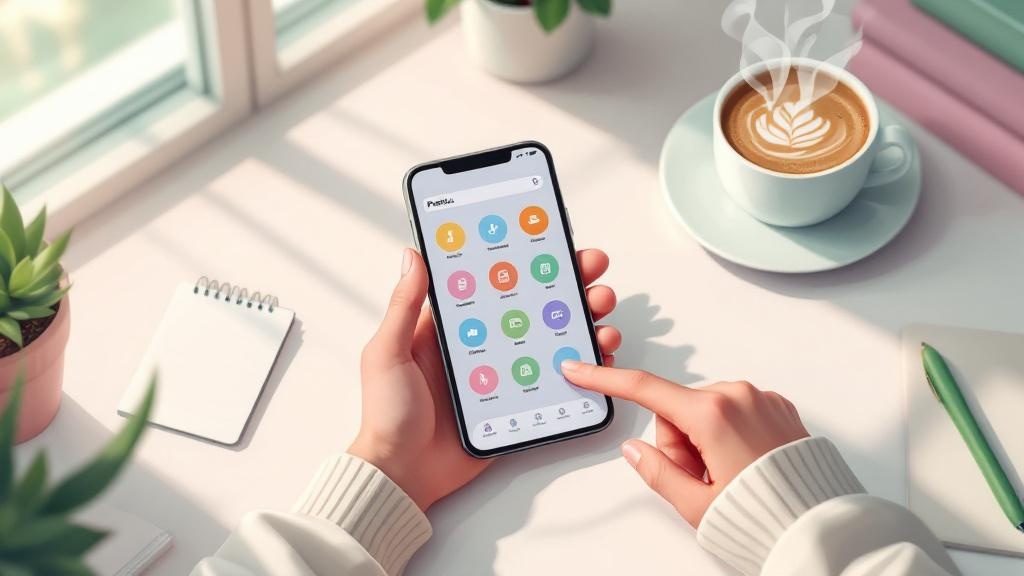 Cartoon smartphone showing cannabis delivery menu interface