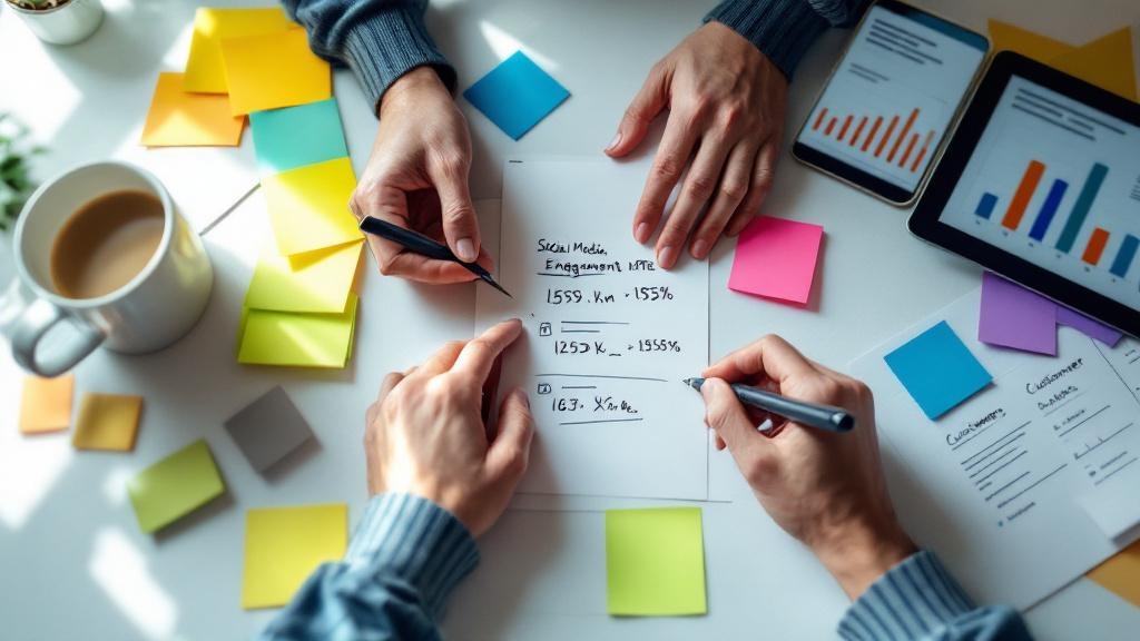 Strategic planning session for digital marketing goals and audience