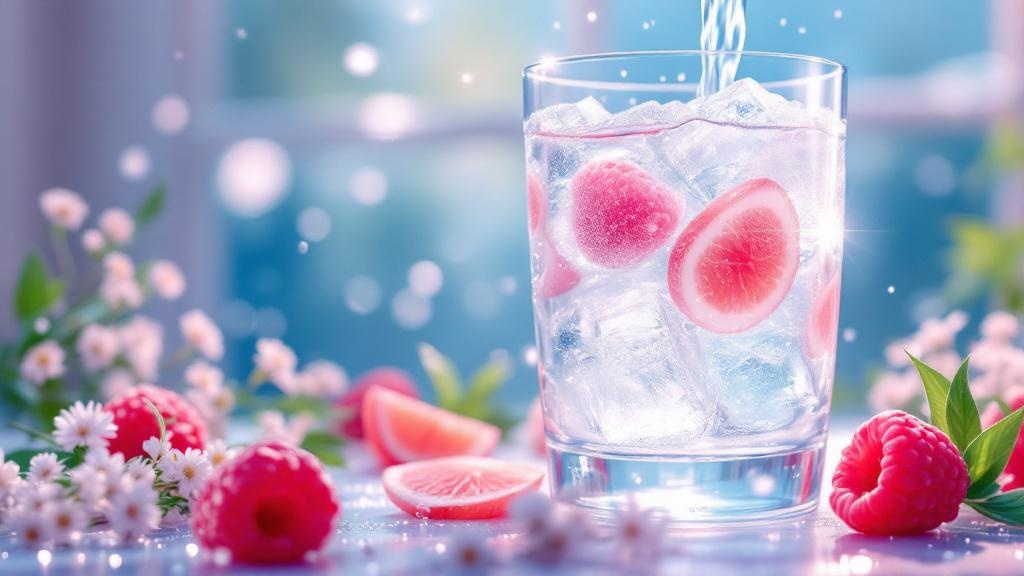 Refreshing CBD seltzer being poured into glass