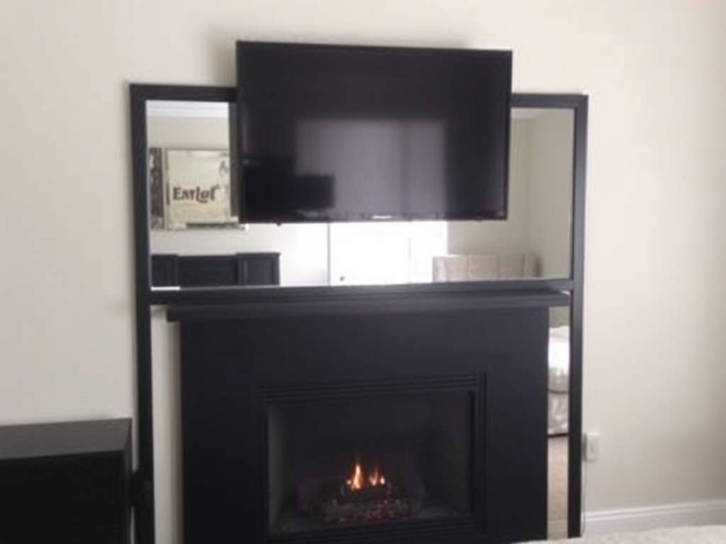 20. Use a Mirrored Fireplace Screen