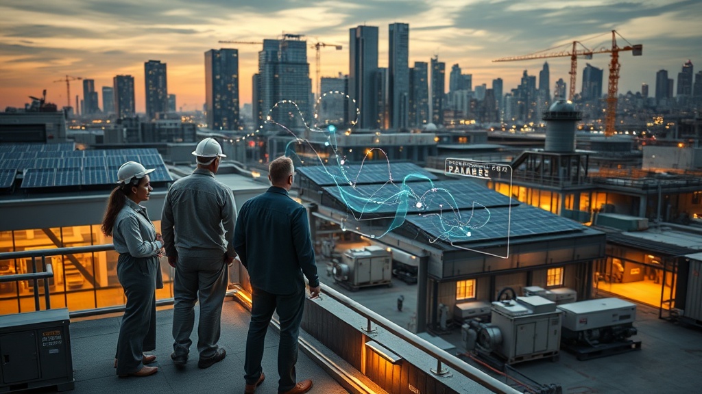 현대 산업 지붕의 에너지 계획 현장