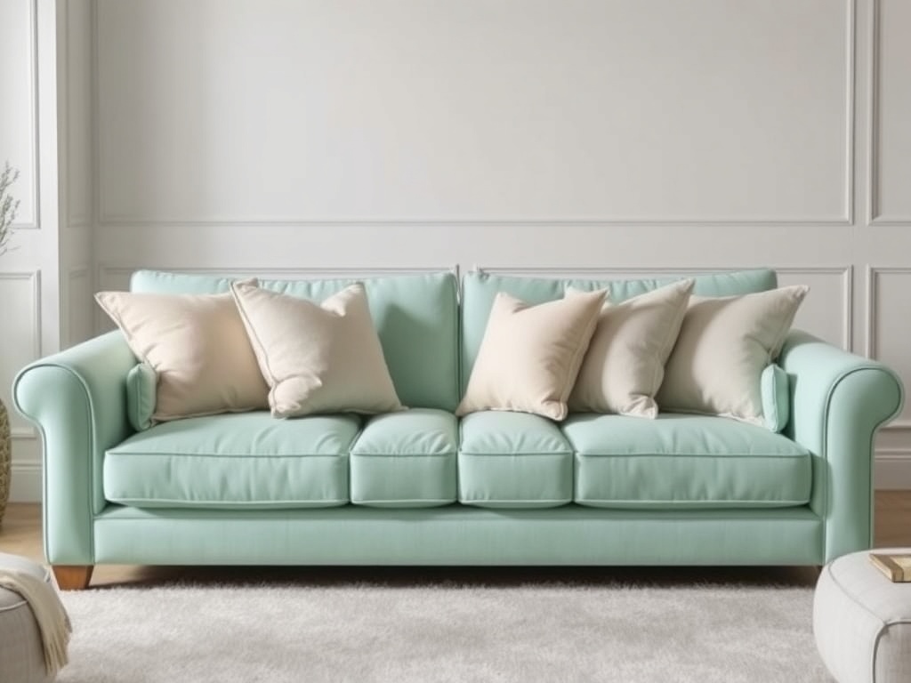 2. Add a Mint Green Sofa