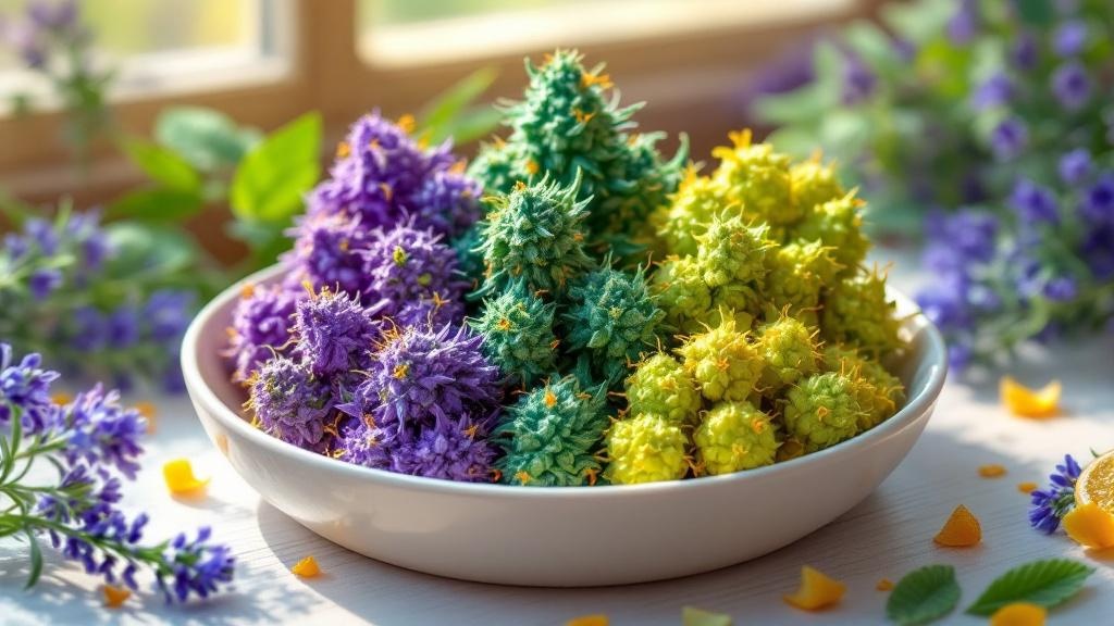 Premium cannabis flower strains with terpene-rich profiles