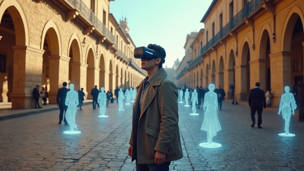Ejemplo de la recreación virtual de la arquitectura de Córdoba mediante IA