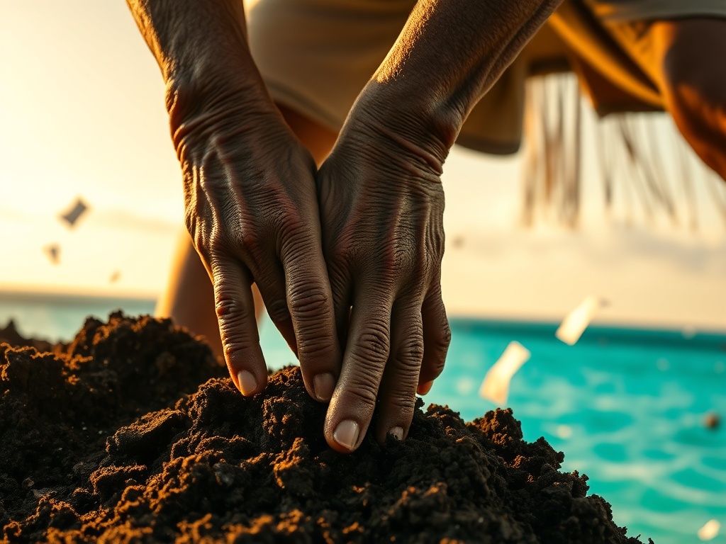 Weathered Hands, Island Soil, and the Policy Papers Blowing Away