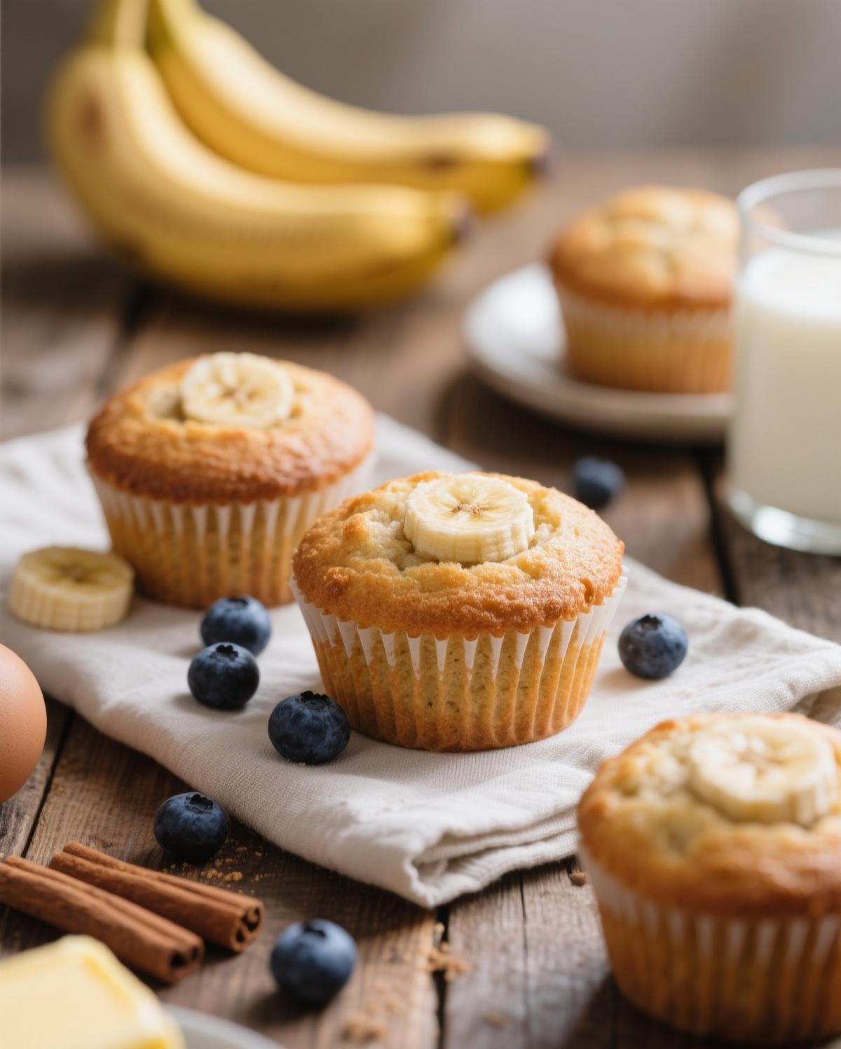 moist banana muffins